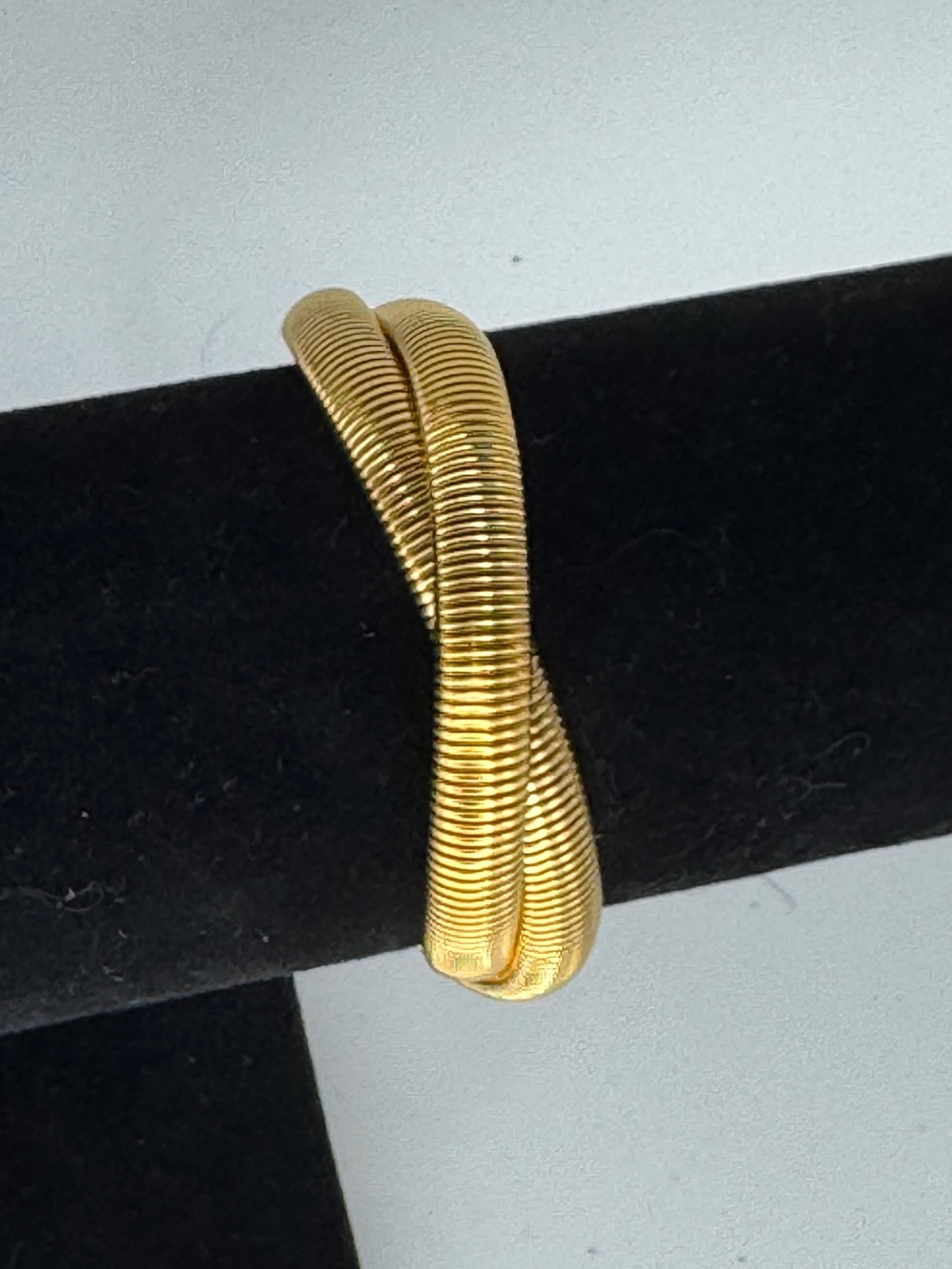 Gold Toned Twisted Coil Bracelet